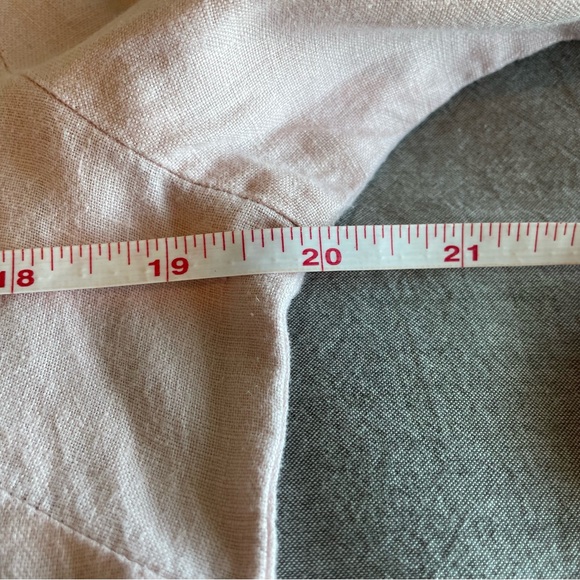 Old Navy Linen Tunic, Pink Tunic Top, Linen Shirt, Light Pink Top, 2000s, Small - Picture 11 of 13
